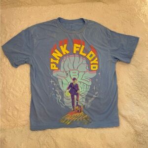 Pink Floyd Invisible Man Blue and Yellow Graphic Tee Size Medium Concert Tour